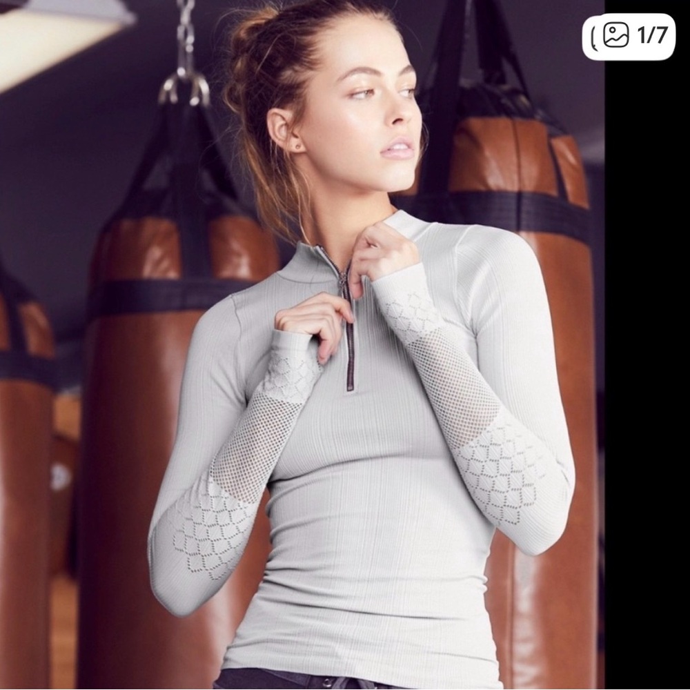 FREE PEOPLE MOVEMENT DUSTY ROSE SLAY SEAMLESS HALF ZIP